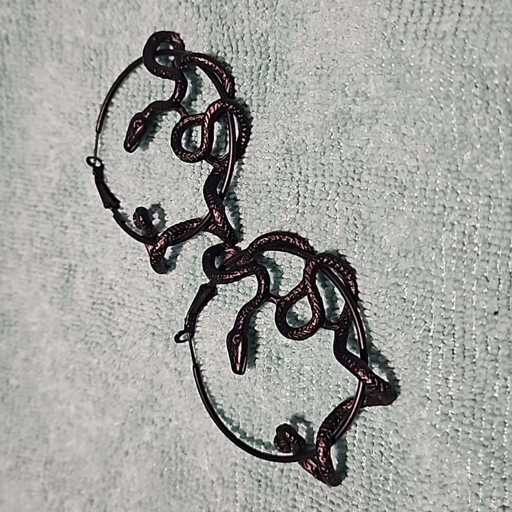 Snake Hoop Earrings
